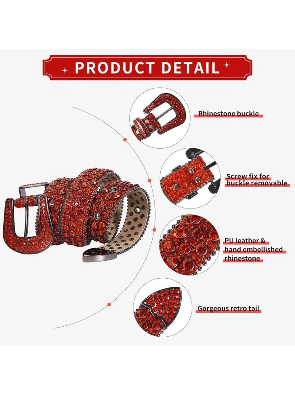 Luxury Rhinestone Belt for Men & Women | Bling Crystal Studded Western Style